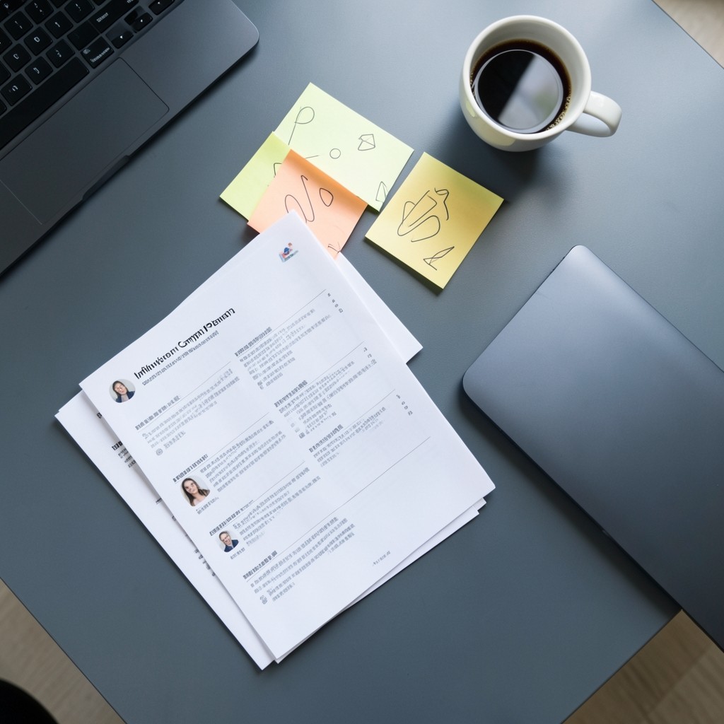 Arbeitsplatz mit Creator-Profilen und Kampagnennotizen